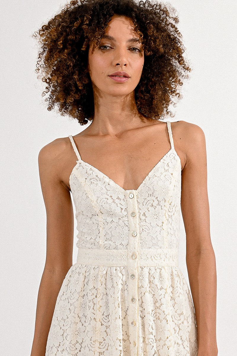 Molly Bracken Lace Buttoned Dress