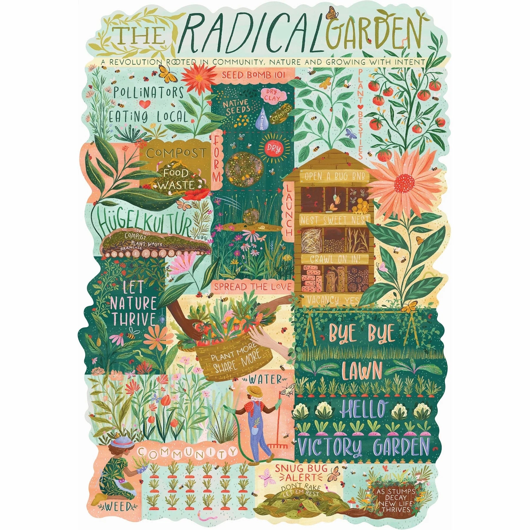 Lantern Press 1000 Piece Firelight Jigsaw Puzzle, The Radical Garden