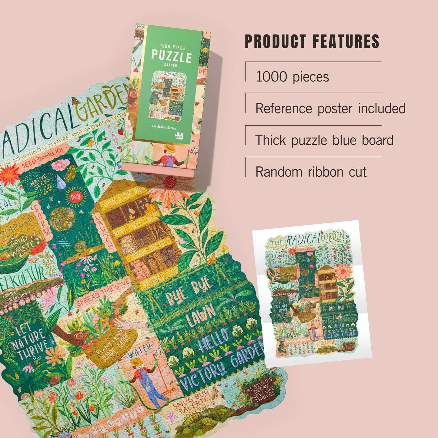 Lantern Press 1000 Piece Firelight Jigsaw Puzzle, The Radical Garden