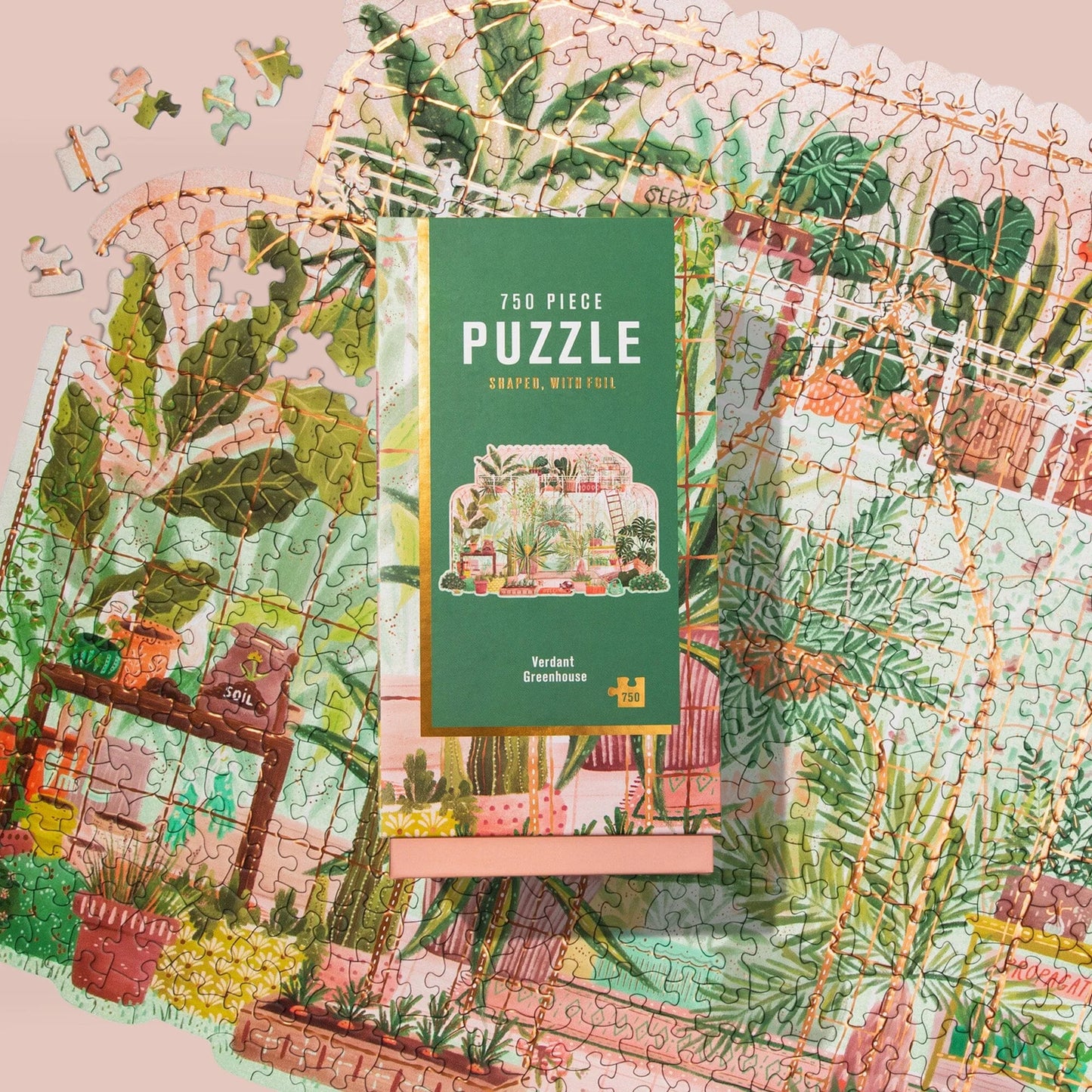 Lantern Press 750 Piece Jigsaw Puzzle, Verdant Greenhouse