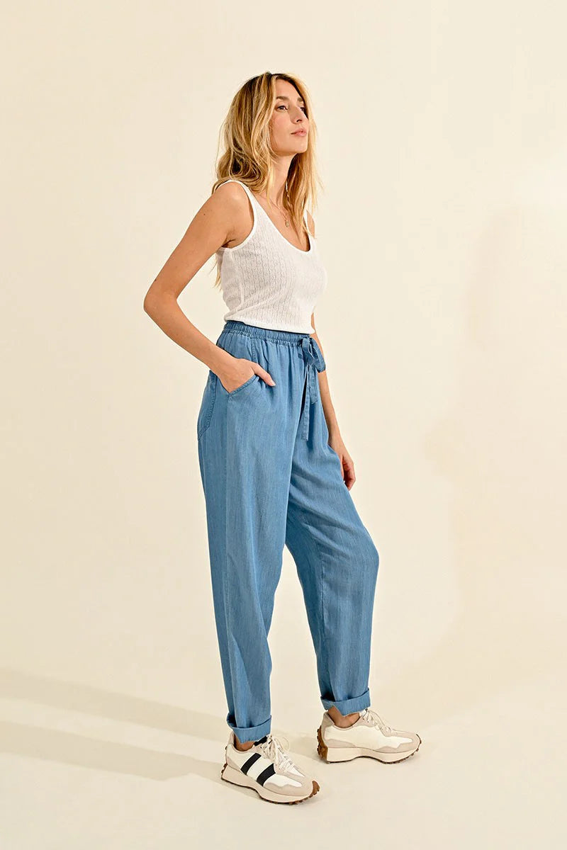 Molly Bracken Lyocell Tapered Legs Pants