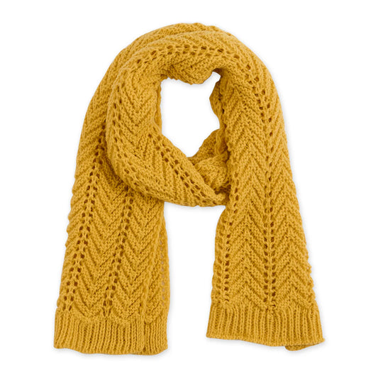 Chevron Knit Scarf Mustard