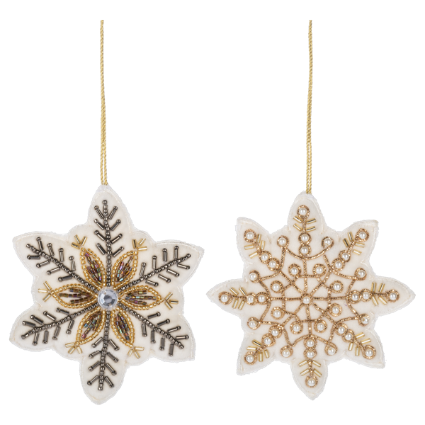 Beaded Snowflake Ornaments
