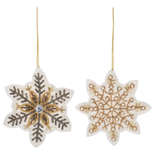 Beaded Snowflake Ornaments