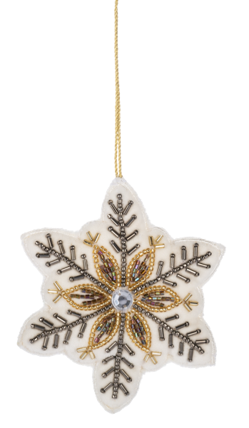 Beaded Snowflake Ornaments