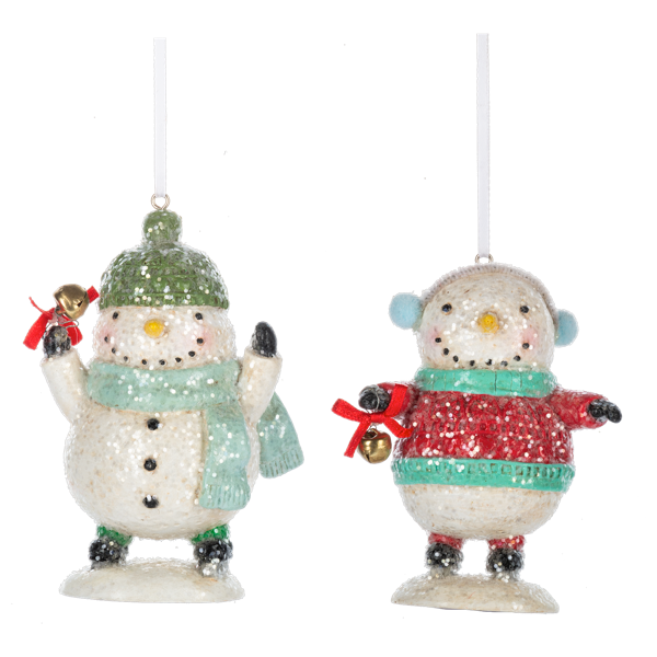 Snowman Skating Ornaments