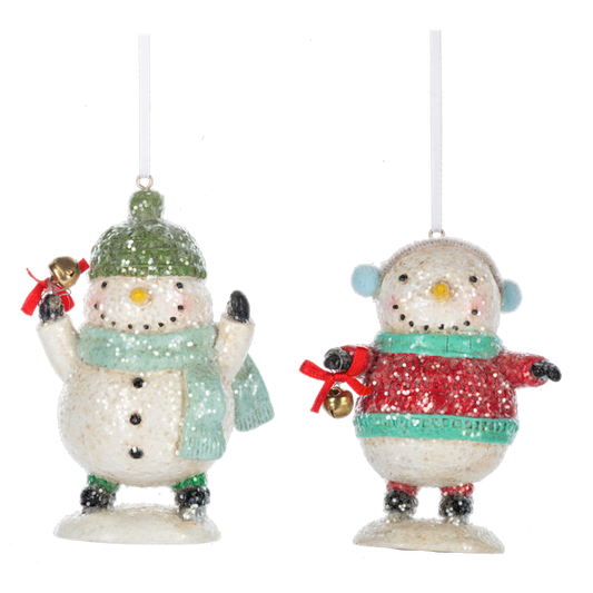 Snowman Skating Ornaments