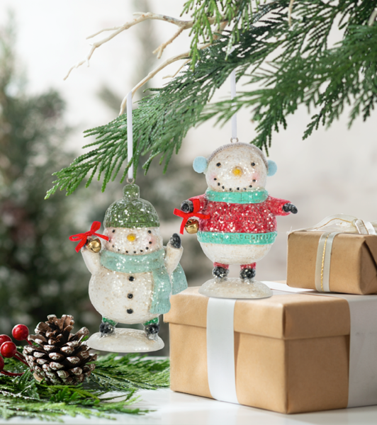Snowman Skating Ornaments