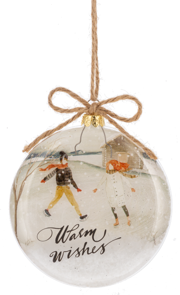 Glitter Filled Skater Disk Ornaments