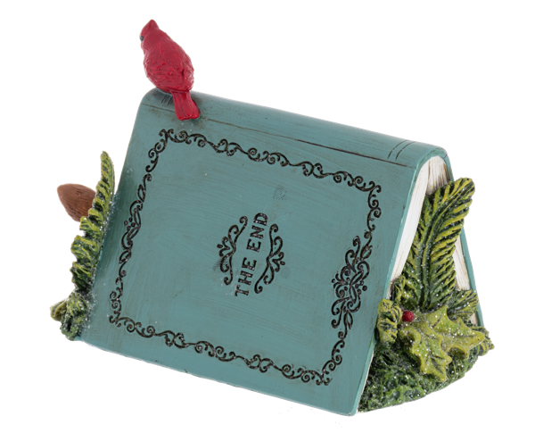 Woodland Animal Under Holiday Book Figurines