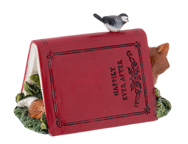 Woodland Animal Under Holiday Book Figurines