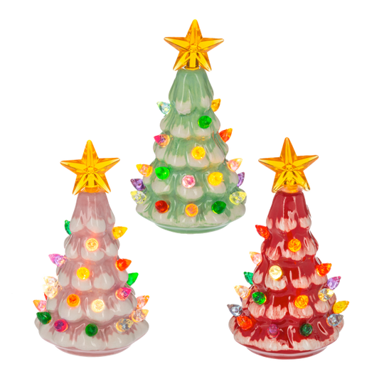 LED Light Up Retro Tree Mini Shimmers