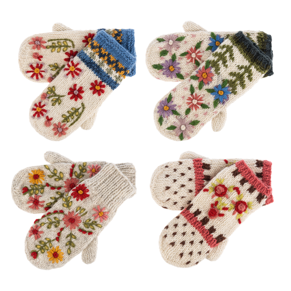 Embroidered Mittens