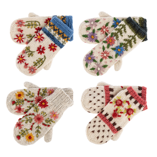 Embroidered Mittens