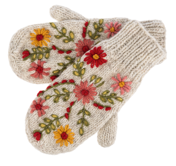 Embroidered Mittens