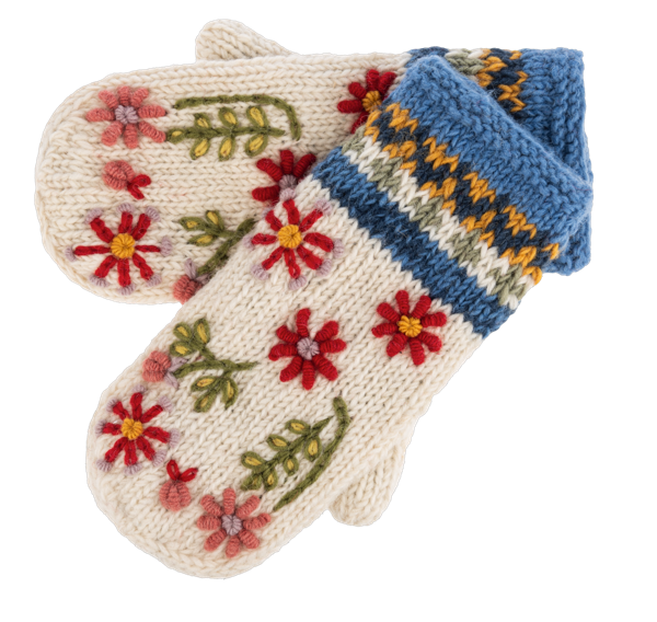 Embroidered Mittens