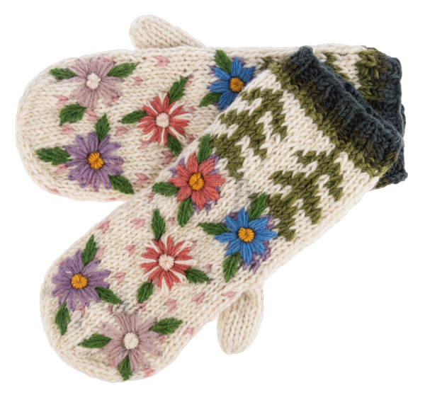 Embroidered Mittens