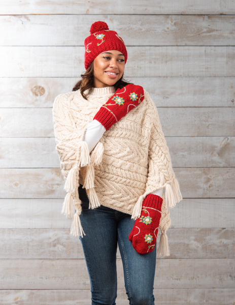 Embroidered Beanie Hats With Pom-Pom