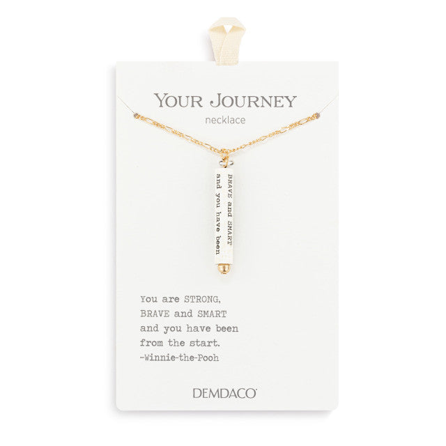 Strong Brave Smart Quote Necklace