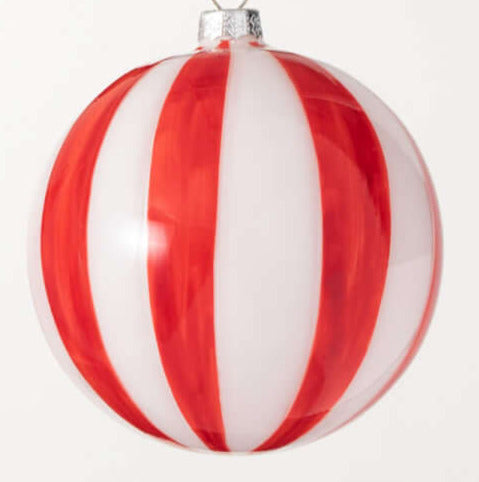 Candy Cane Striped Ornaments