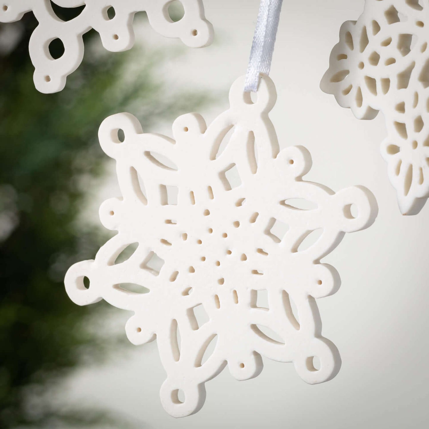 Ceramic Snowflake Ornaments