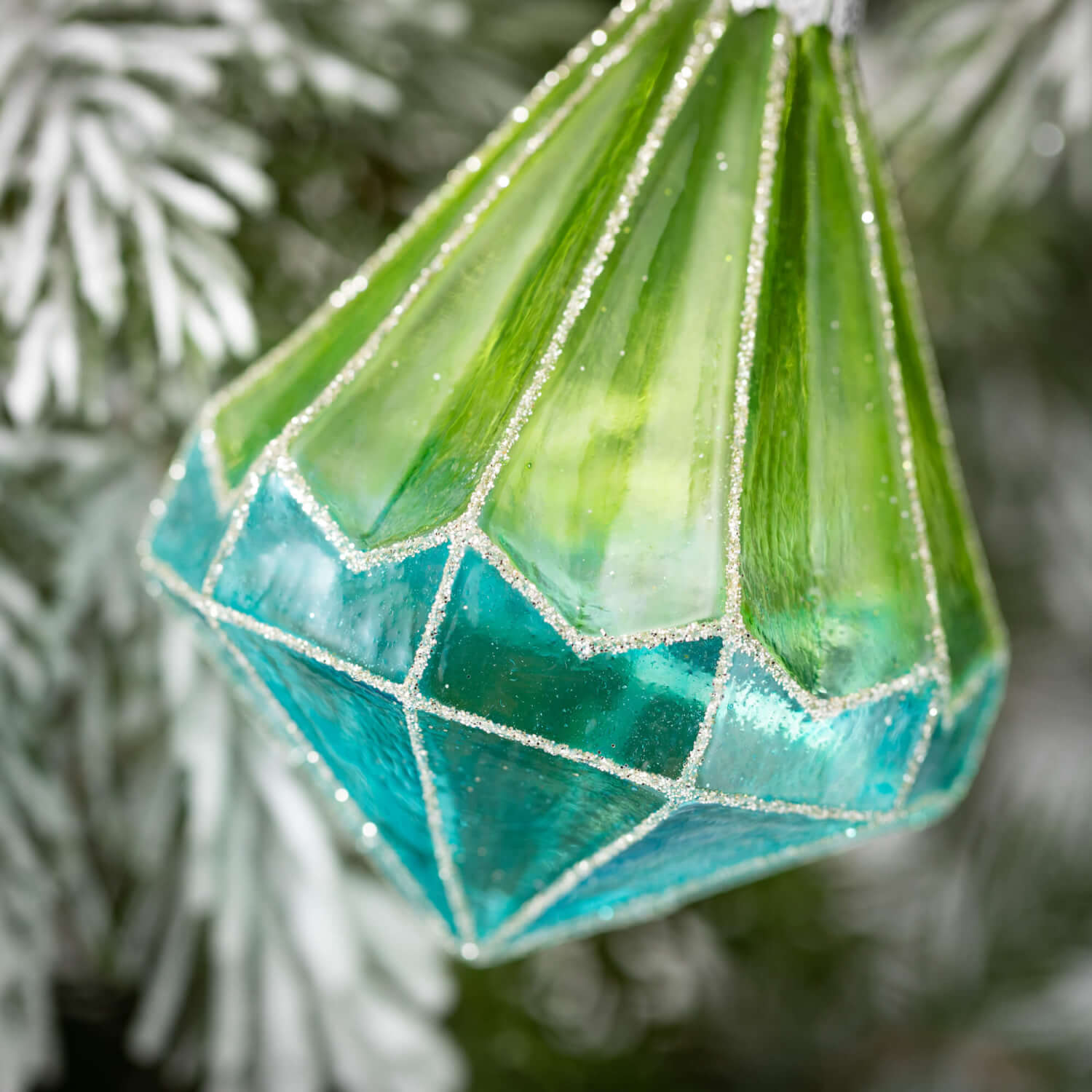 Faceted Colored Ornaments