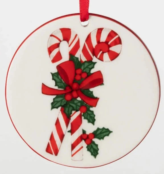 Retro Holiday Disk Ornaments