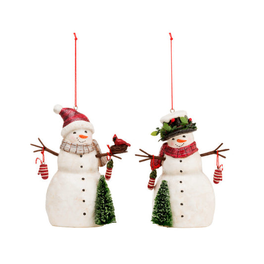 Snowmen Paperpulp Ornaments