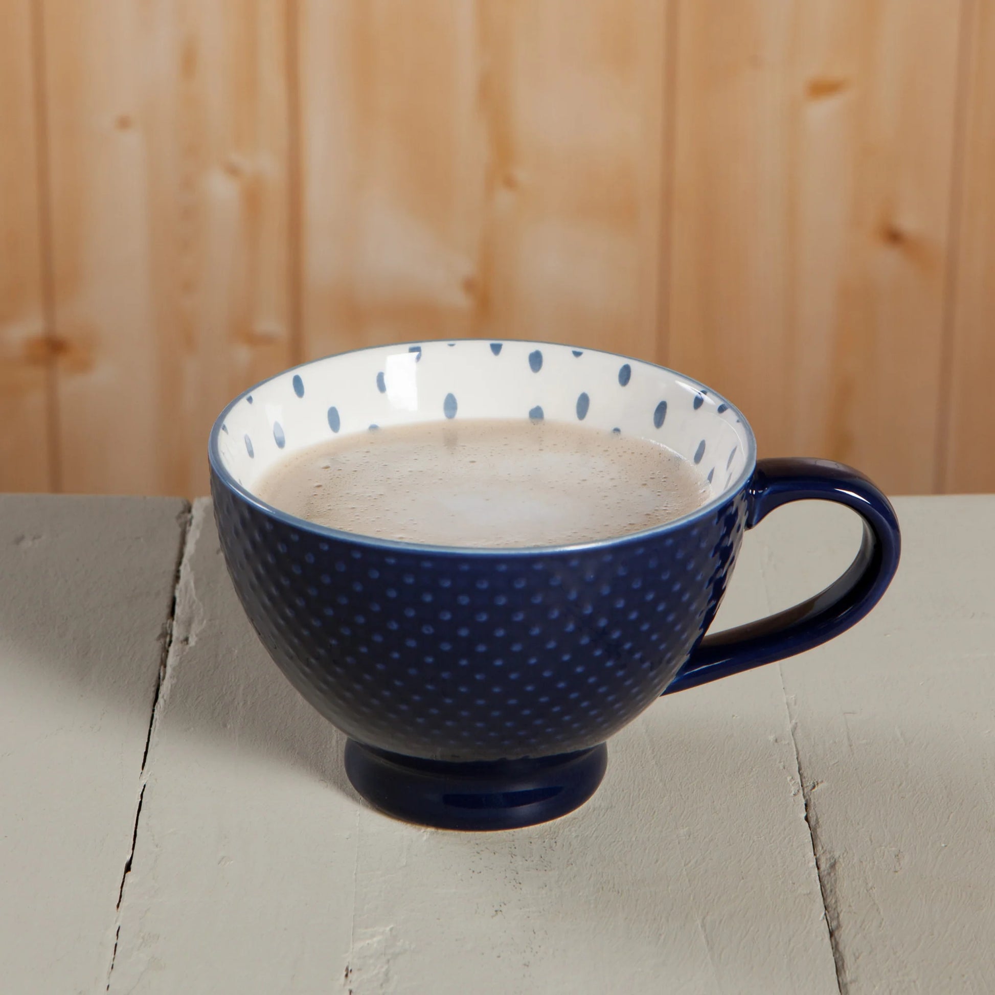 Ink Stamped Latte Mug 14 oz
