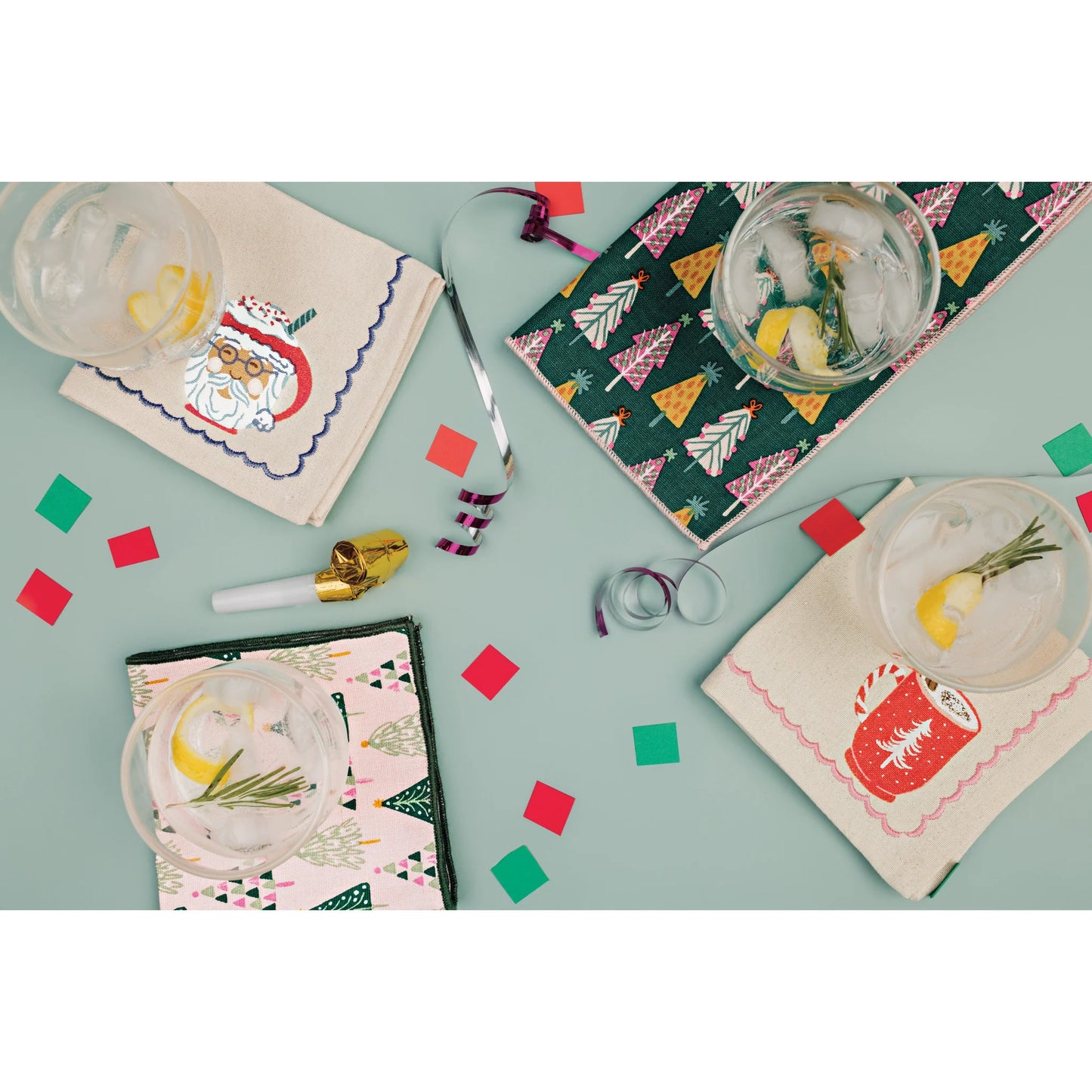 Cozy Cups Cocktail Napkins Set of 4