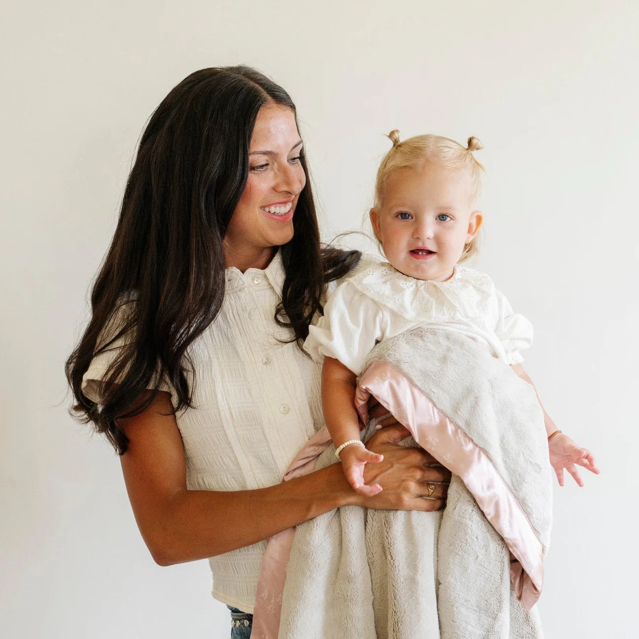 Saranoni Satin Back Receiving Blanket - Dainty Floral