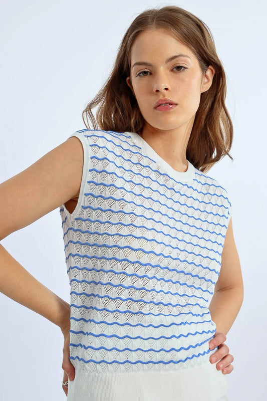 Molly Bracken Striped Polo Sweater