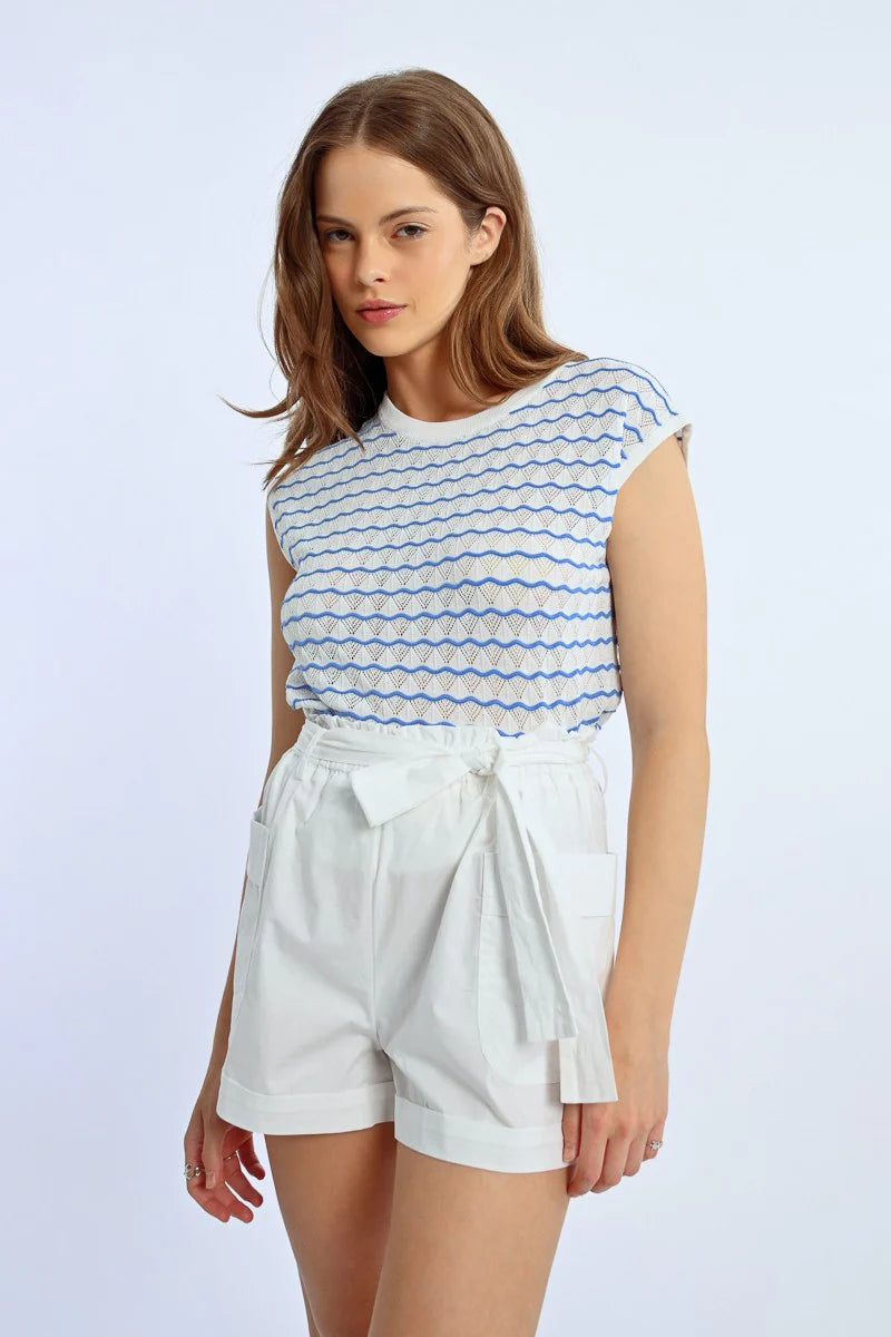 Molly Bracken Striped Polo Sweater