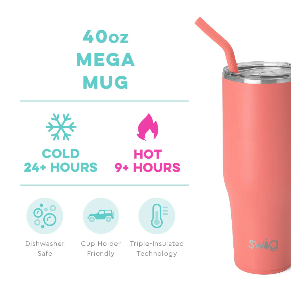 Swig Coral Mega Mug (40oz)