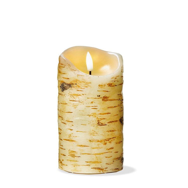 Birch Led Pillar Candle