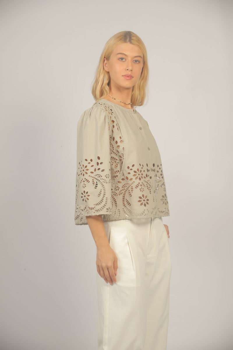 See U Soon Kaki Blouse