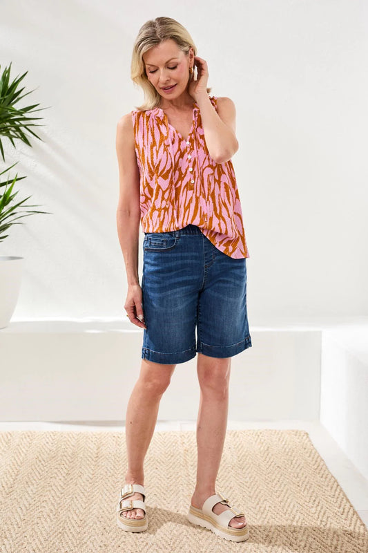 Tribal Audrey Pull-On Bermudas Boundless Stretch Denim