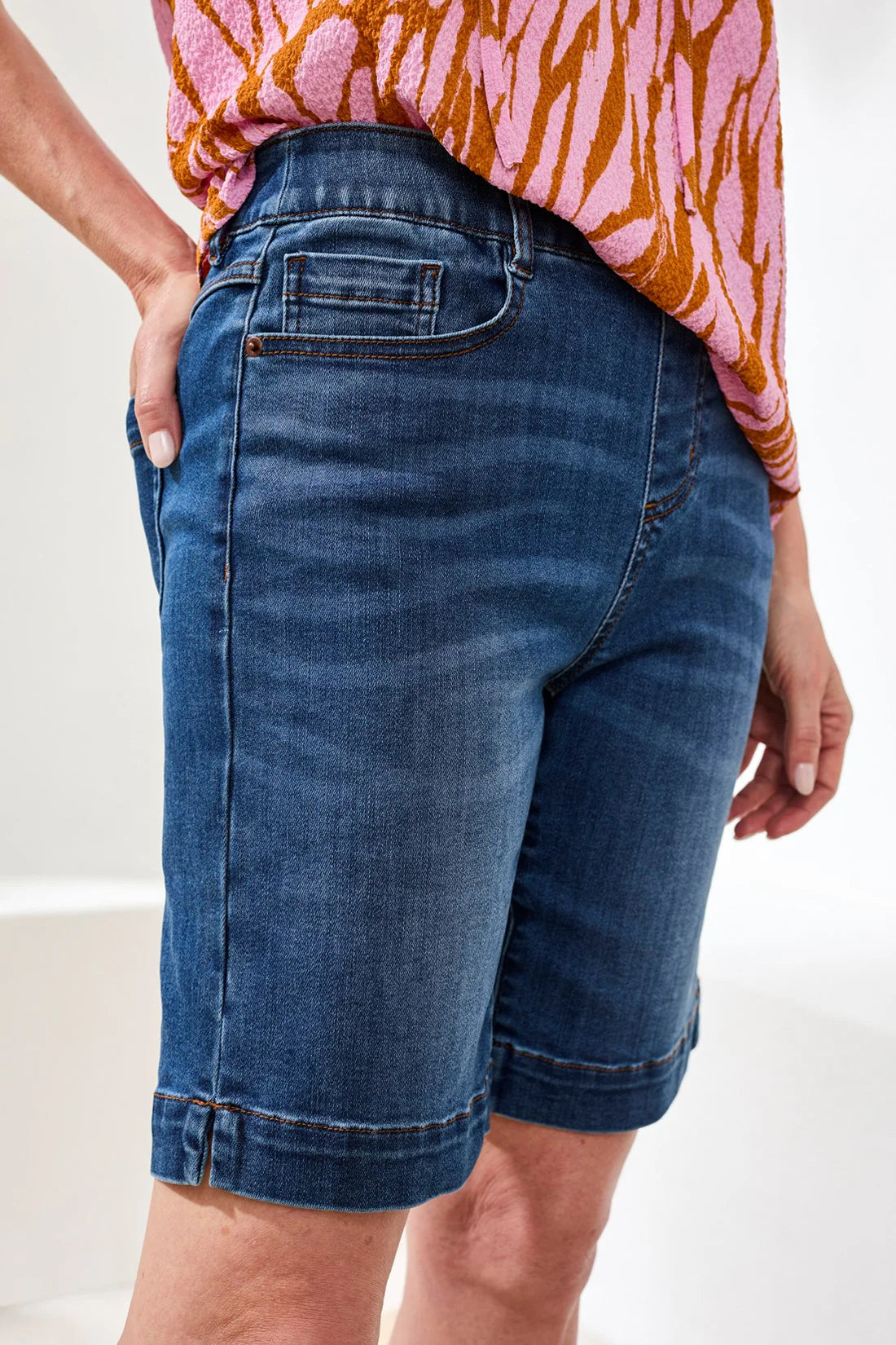 Tribal Audrey Pull-On Bermudas Boundless Stretch Denim