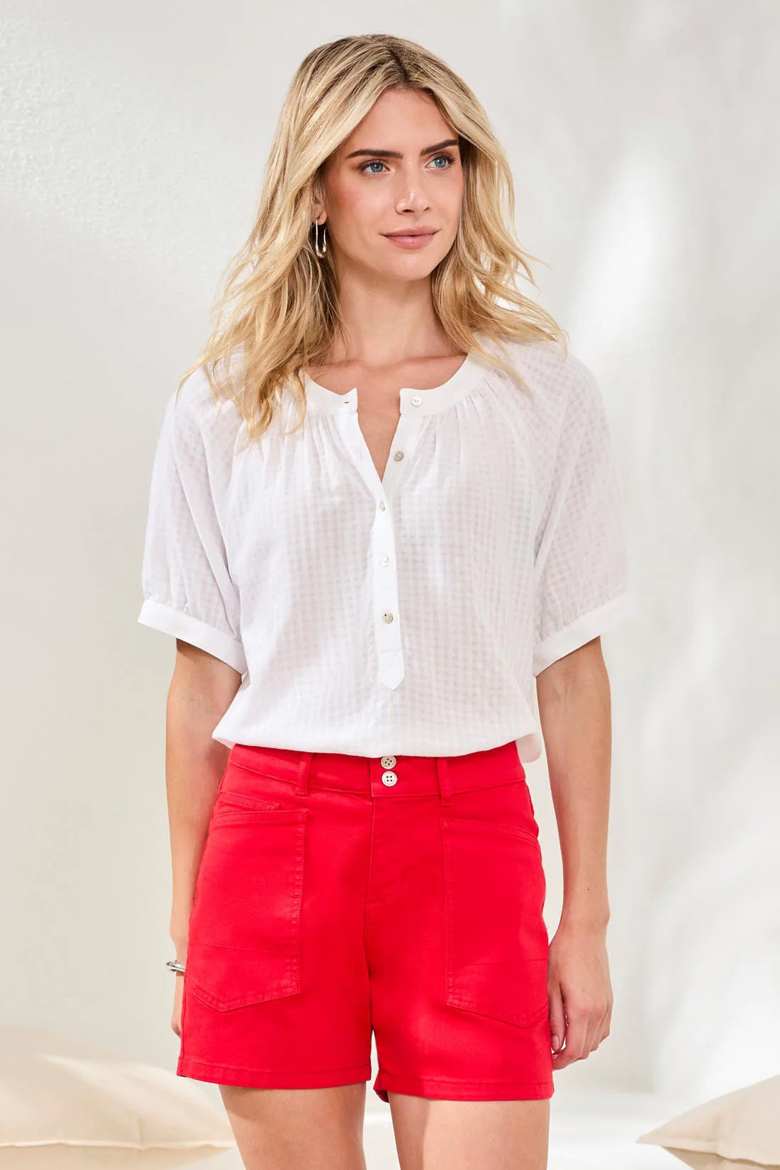 Tribal Comfort Stretch Fly Front Shorts