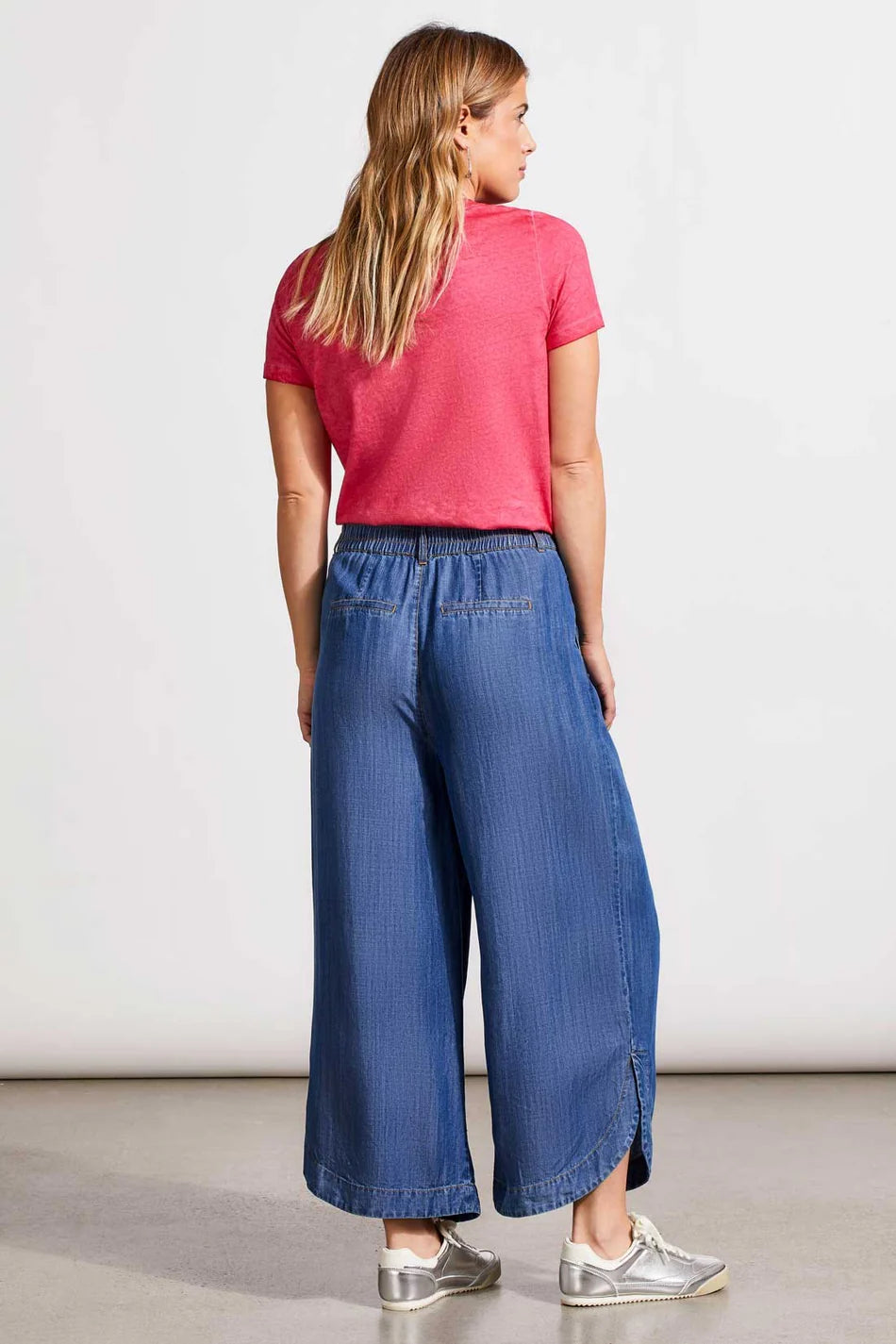 Tribal Flowy Pleated Pant With Tulip Hem