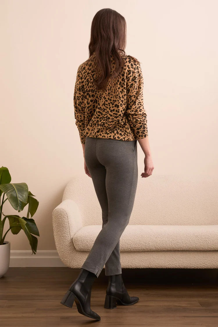 Tribal Lightweight Printed Long-Sleeve Funnel Neck Sweater