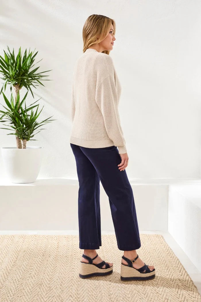 Tribal Long Sleeve Combed Cotton Cardigan