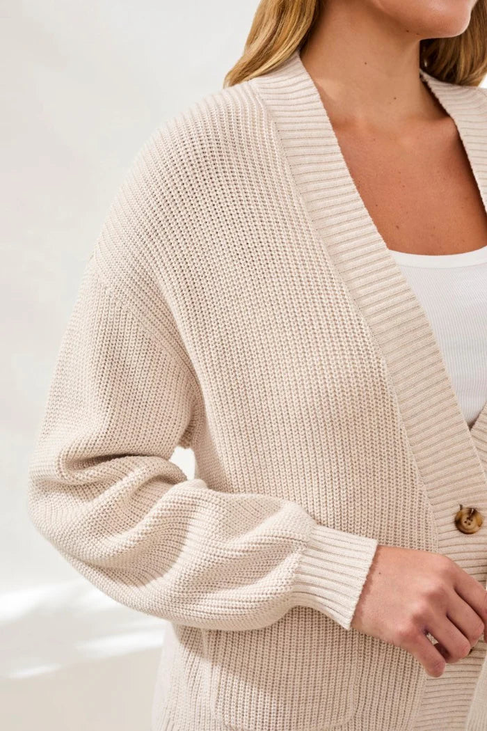 Tribal Long Sleeve Combed Cotton Cardigan