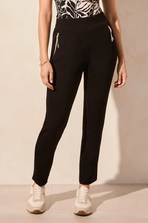 Tribal Techno Lux Contrast Trim Pull-On Ankle Pants