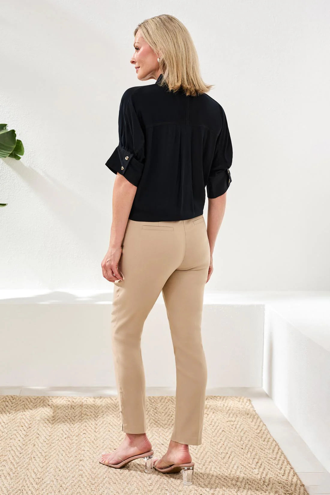 Tribal Soft Satin Drop Shoulder Classic Blouse