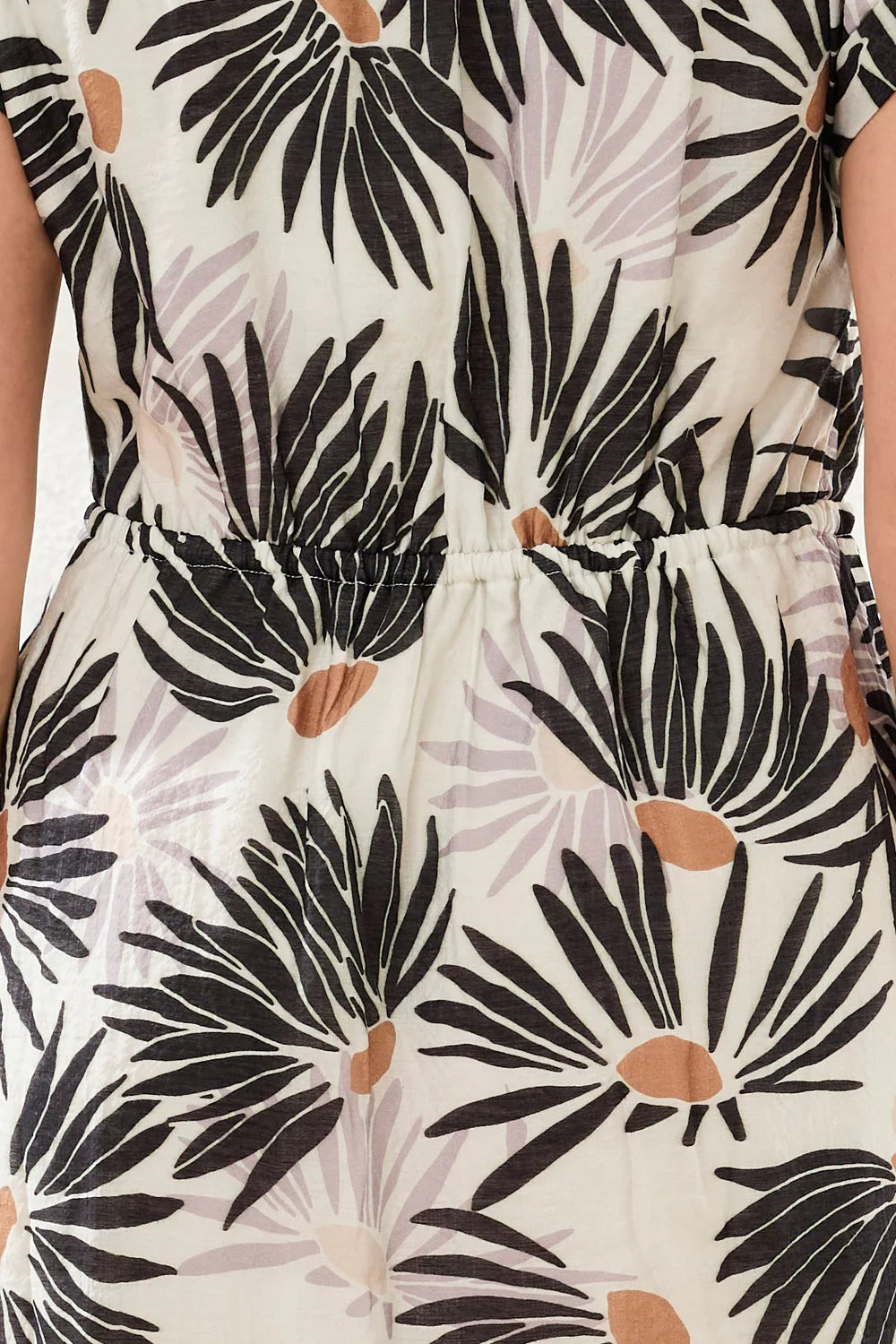 Tribal Soft Woven Tie‑Waist Button‑Up Shirt Dress