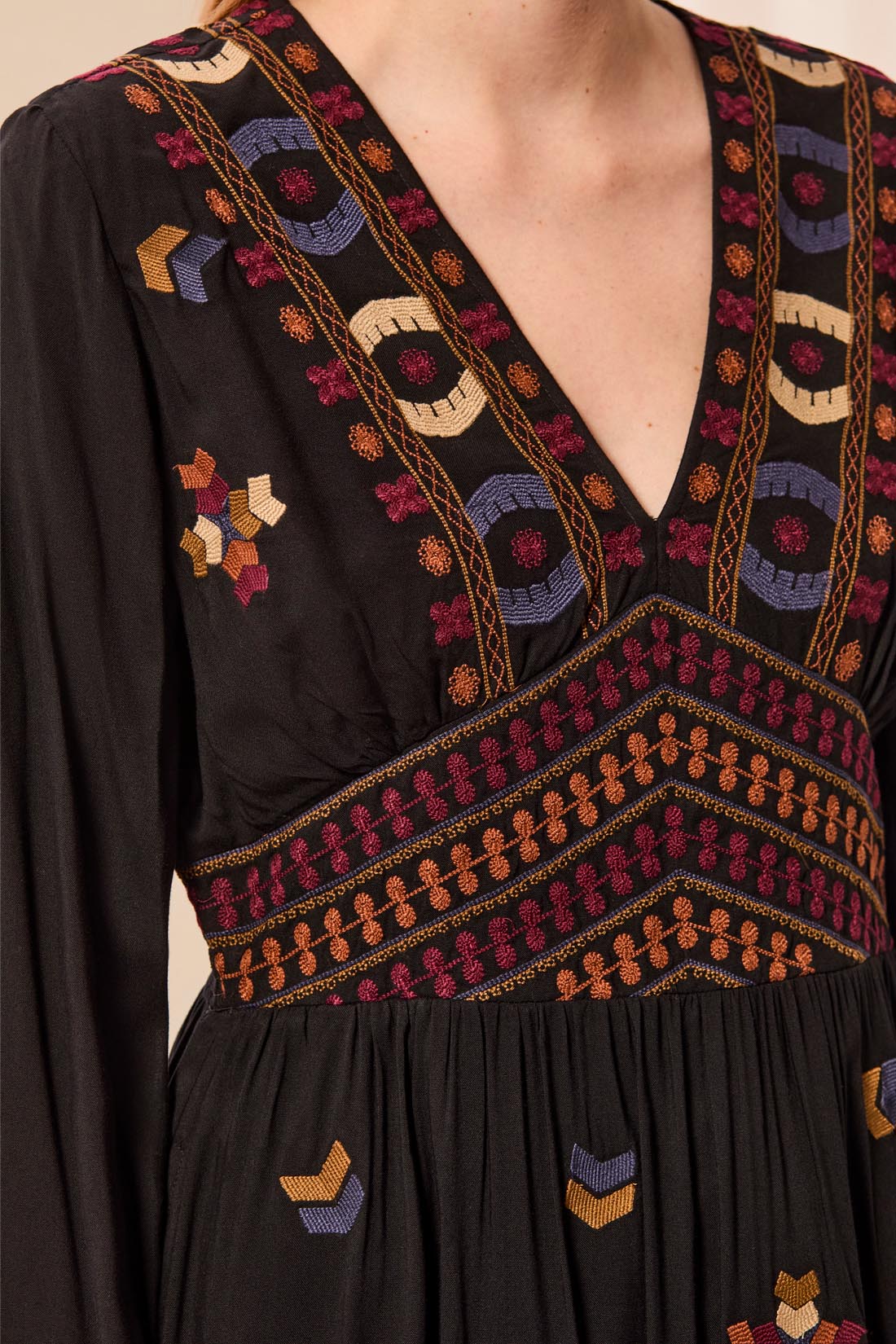 Tribal Dress With Embroidery Detail
