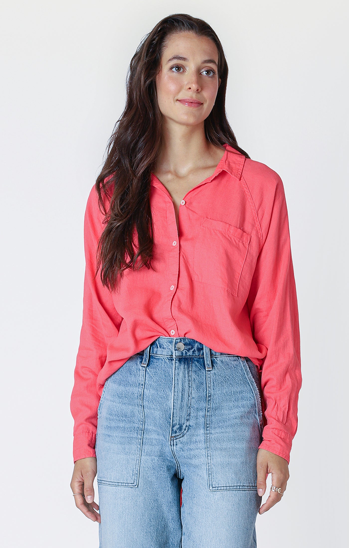 Dex Button Front Blouse