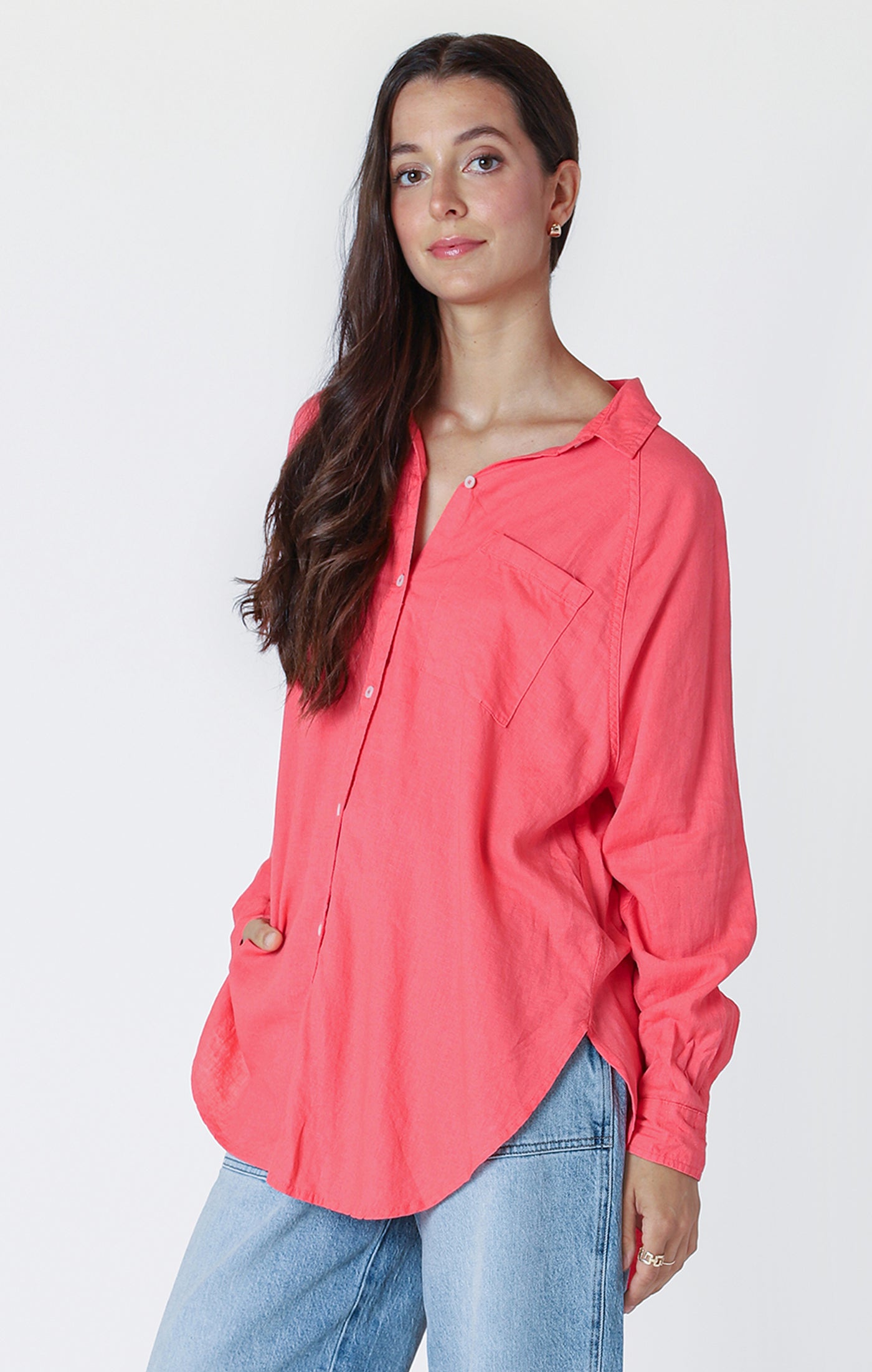 Dex Button Front Blouse