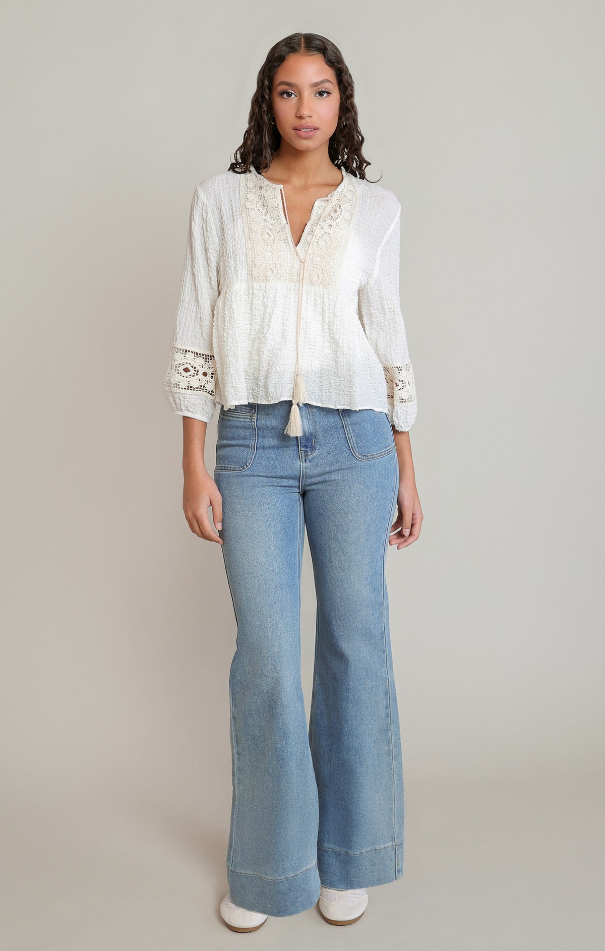 Dex Crochet Trim Blouse